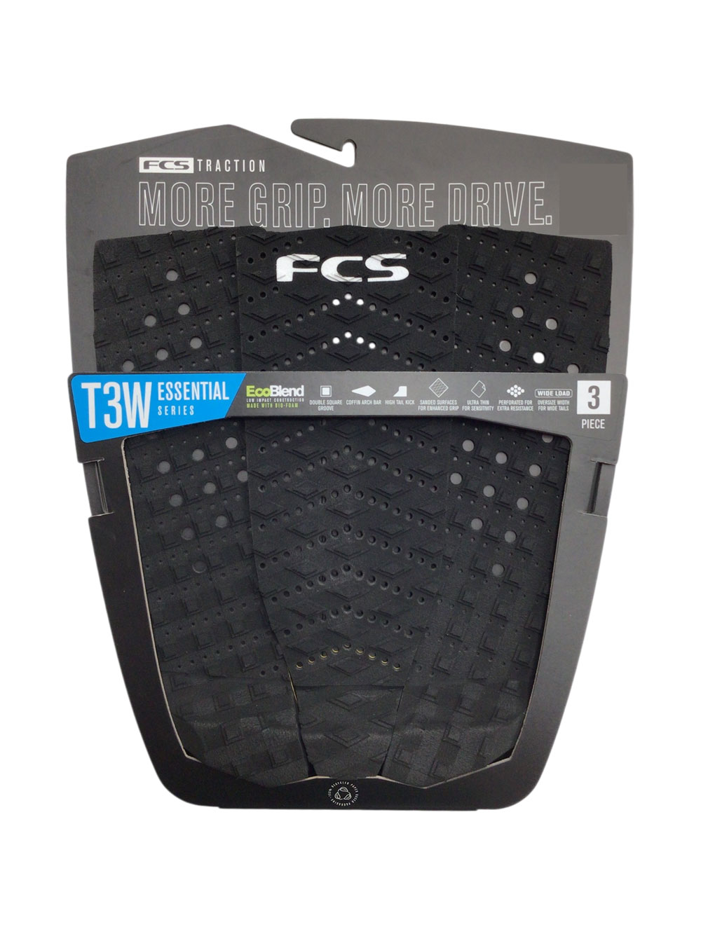 FCS サーフィン デッキパッド サーフボード T-3W ワイド 3ピース