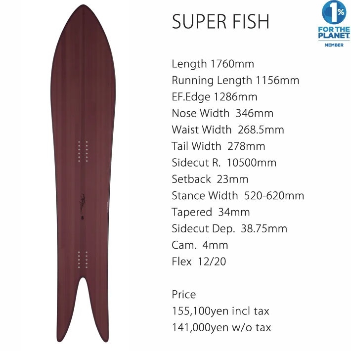 genten [予約商品] 25-26 GENTEMSTICK SUPER FISH 176cm