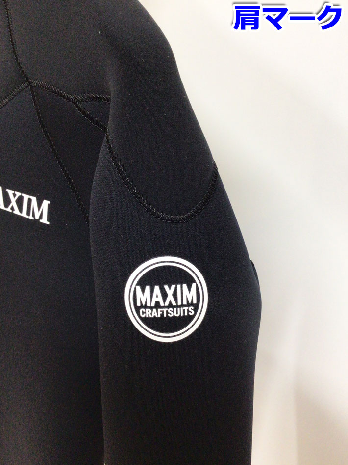 MAXIM ブラック タッパー 前面ジッパー付き follows限定 2025 MAXIM マキシム ウェットスーツ [LCモデル] L/S
