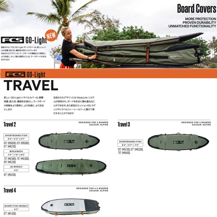 FCS 26 FCS サーフボードケース Travel 2 トラベル2 Shortboard Fish
