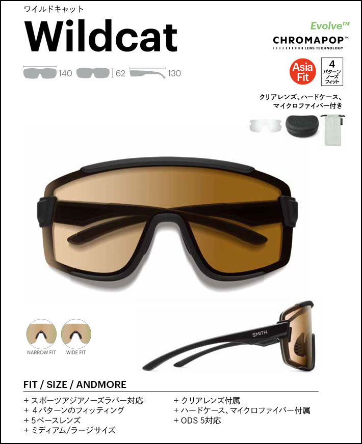 SMITH（スミス） サングラス Wildcat ワイルドキャット Asia Fit