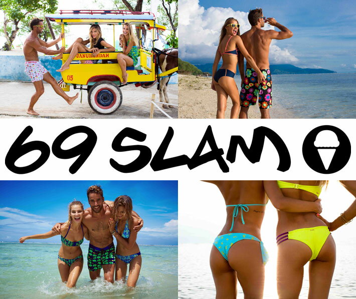 在庫限り メンズ ボードショーツ 69SLAM サーフトランクス 4WAYS