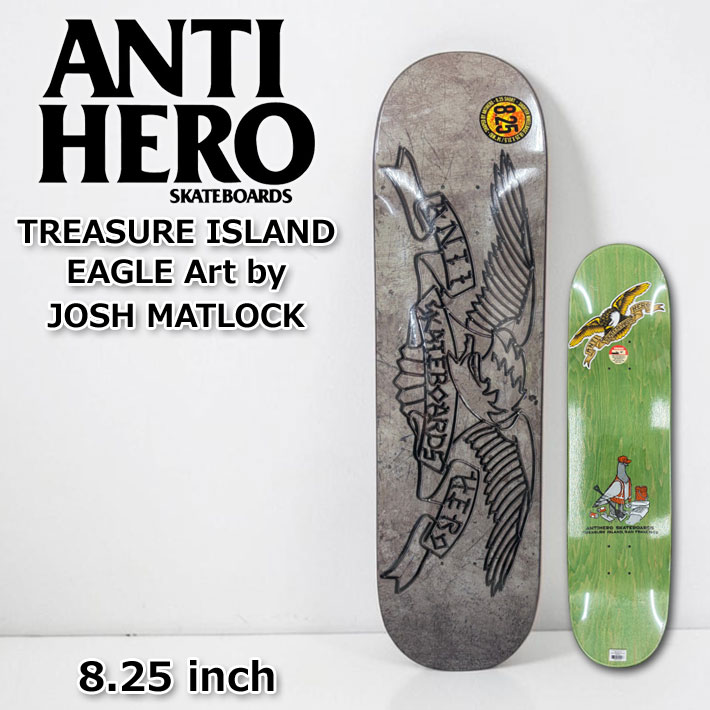 新品 ANTIHERO スケートボード デッキ 8.25インチ スケート デッキ ANTI HERO アンチヒーロー スケートボード AN-9A 8.25