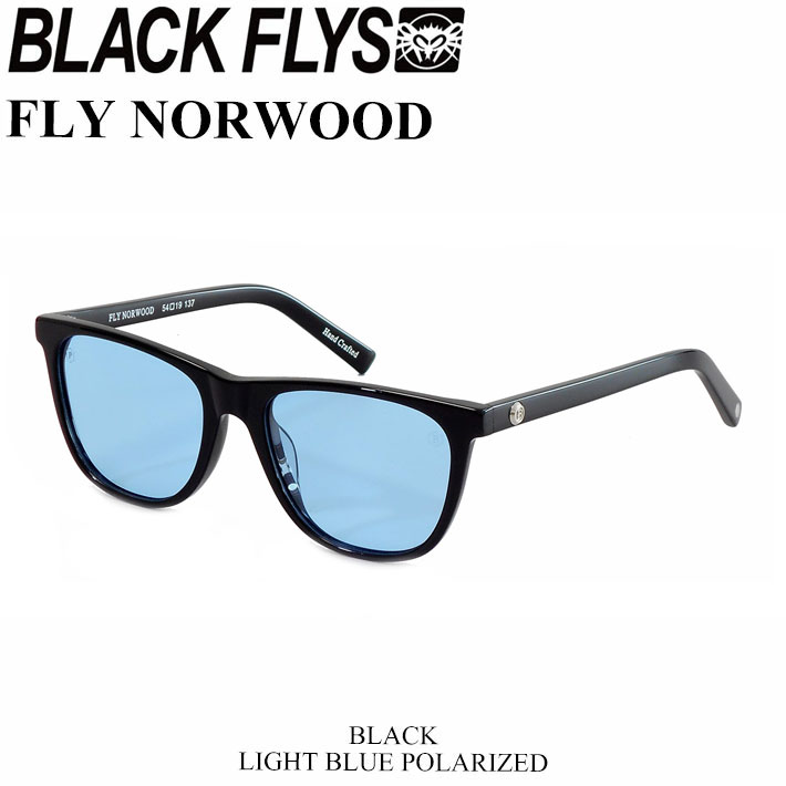 BLACK FLYS ブラックフライ サングラス [BF-1193-04] FLY NORWOOD フライ ノーウッド [BLACK／LIGHT  BLUE POL] 偏光レンズ ジャパンフィット