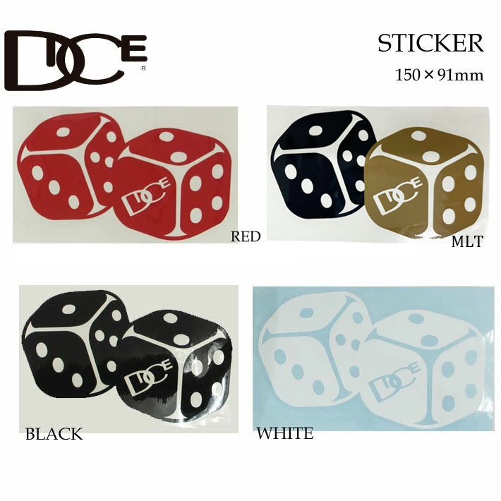 ゆうパケット対応可能！ ステッカー DICE ダイス STICKER M