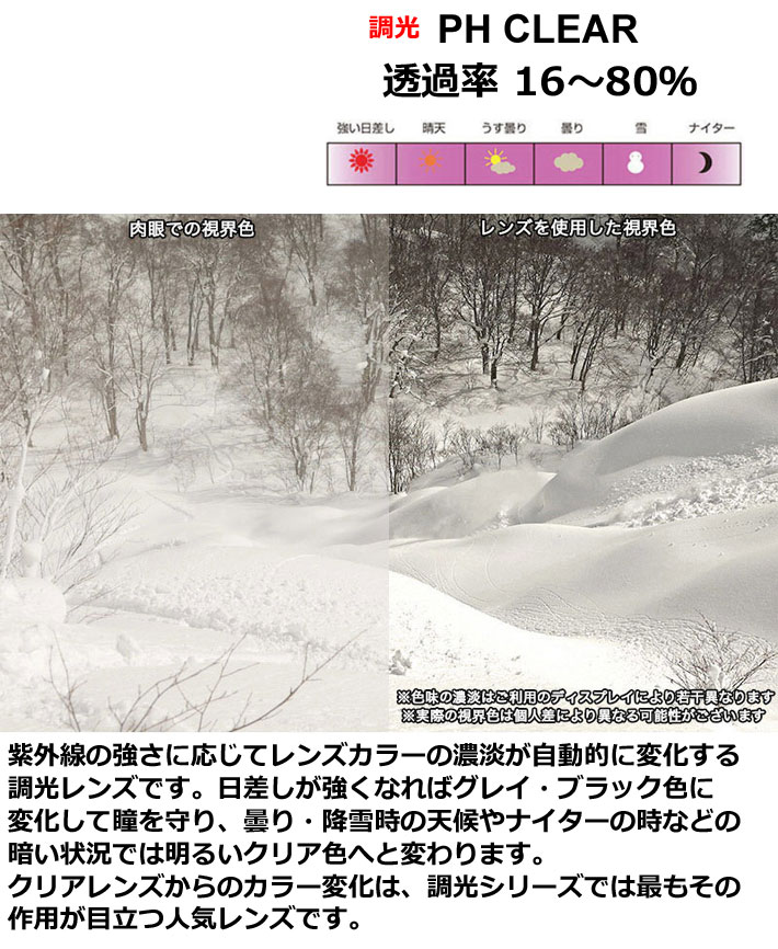 ドラゴン（DRAGON） スペアレンズ PXV 1H80〜83 ゴーグル 調光 レンズ