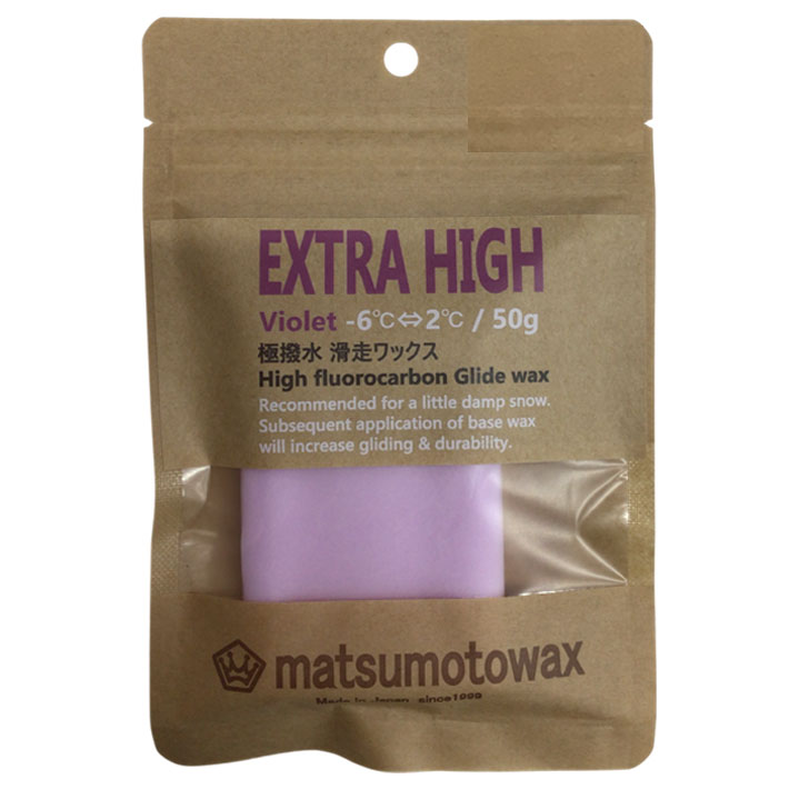 マツモトワックス EXTRA HIGH High Fluorocarbon Glide wax 50g 滑走