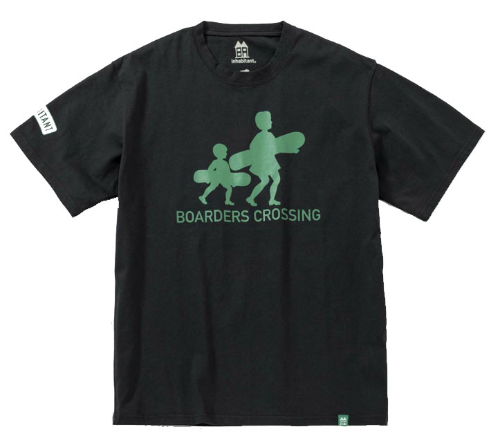 24-25 インハビタント inhabitant Tシャツ メンズ レディース Boarders Crossing T-shirts ISM24LS11 Tシャツ 半袖 ロゴ スノーボード スケボー｜follows｜03