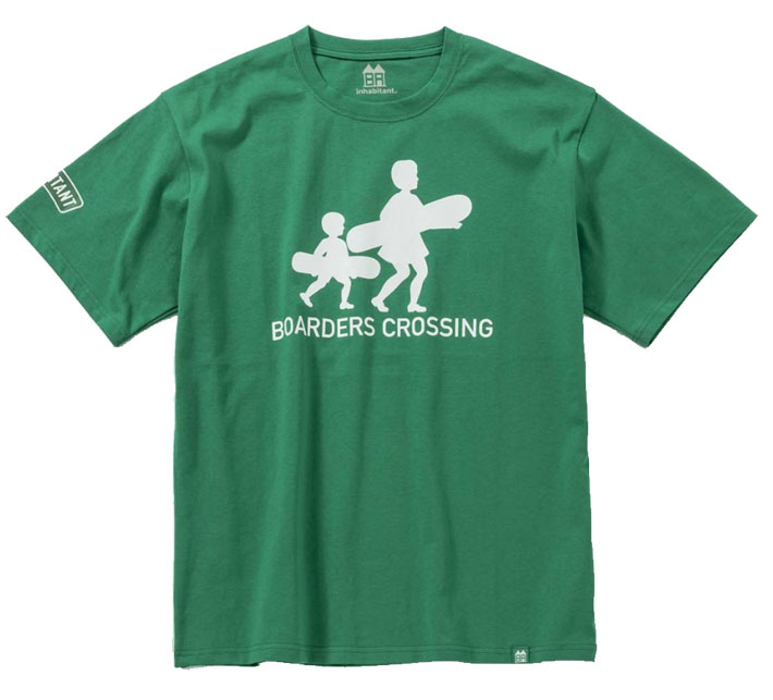 24-25 インハビタント inhabitant Tシャツ メンズ レディース Boarders Crossing T-shirts ISM24LS11 Tシャツ 半袖 ロゴ スノーボード スケボー｜follows｜02
