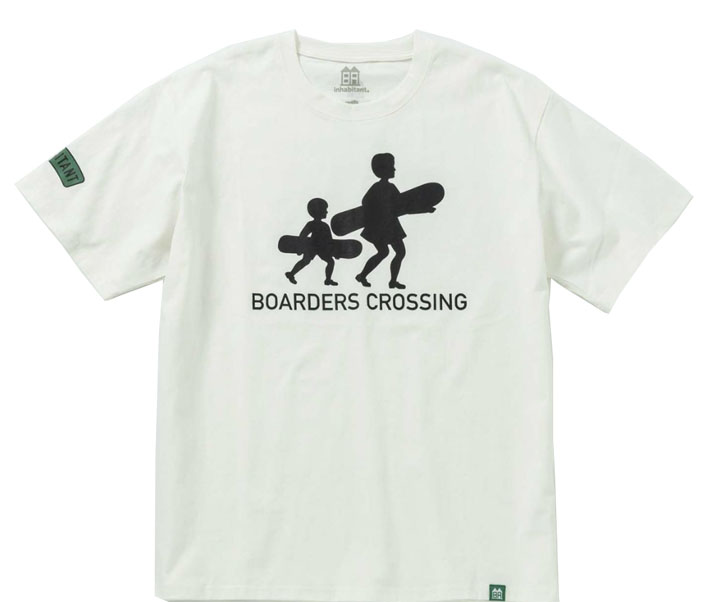 24-25 インハビタント inhabitant Tシャツ メンズ レディース Boarders Crossing T-shirts ISM24LS11 Tシャツ 半袖 ロゴ スノーボード スケボー｜follows｜05