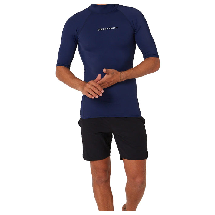 O&E オーシャンアンドアース SPF50+ SCRIPT S/S RASH GUARD ラッシュガード サーフィン ハイネック 半袖 紫外線対策 海 OCEAN&EARTH | OCEAN＆EARTH | 02
