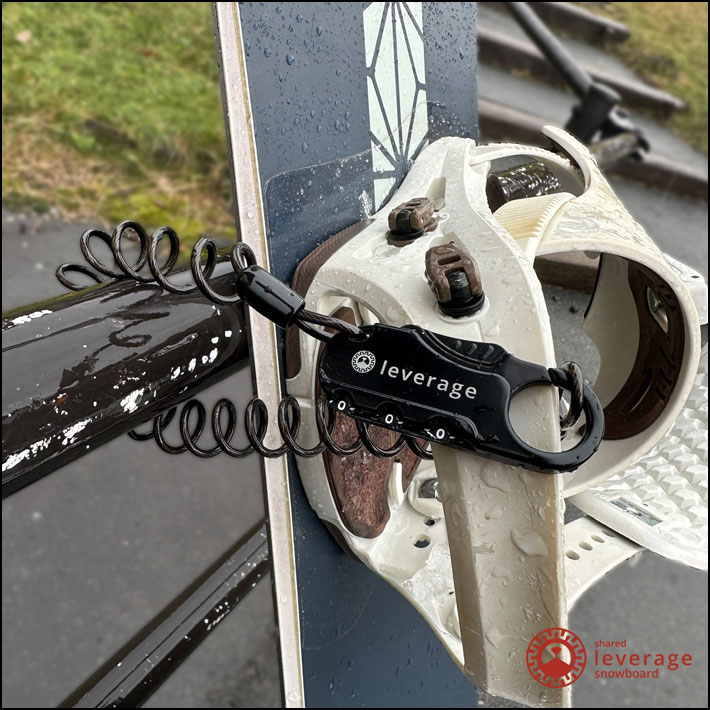 ケーブルロック スノーボード leverage レバレッジ 盗難防止 防犯 3桁