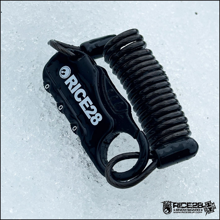 RICE28 ケーブルロック スノーボード ライス28 盗難防止 防犯 3桁