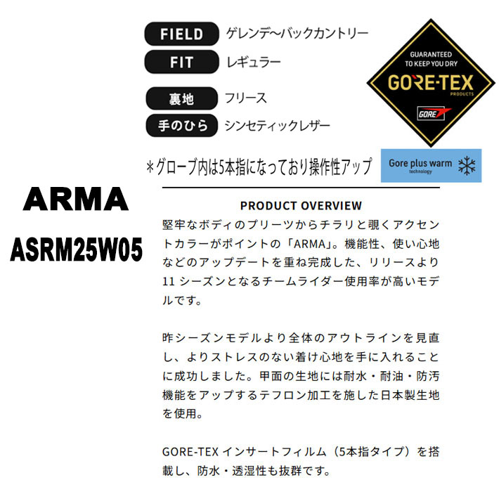 25-26 Ashram アシュラム ゴアテックス ミトングローブ ARMA GORE-TEX