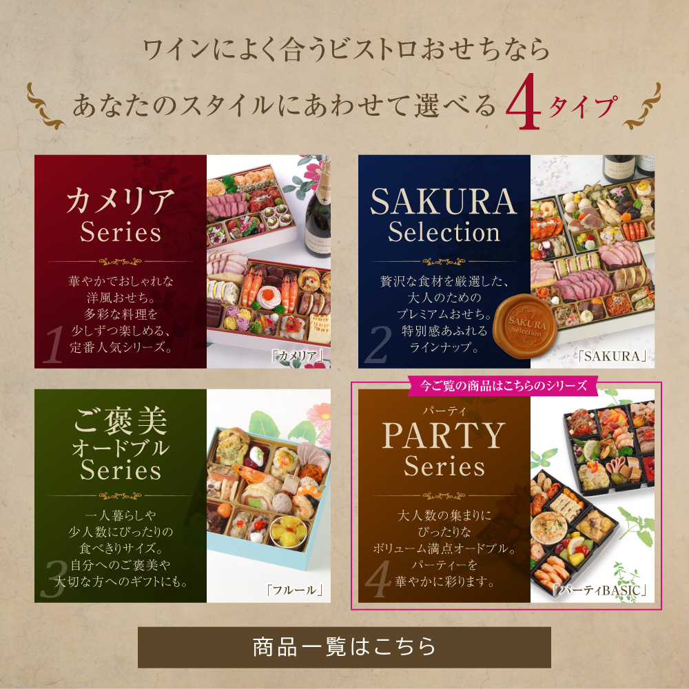 おせち 2027 洋風 二段 ビストロおせち 「パーティ ベーシック」  4〜6人前 全26品 紙トレー入り 冷凍 オードブル おせち料理 予約 通販 爆買 | ビストロおせち | 14