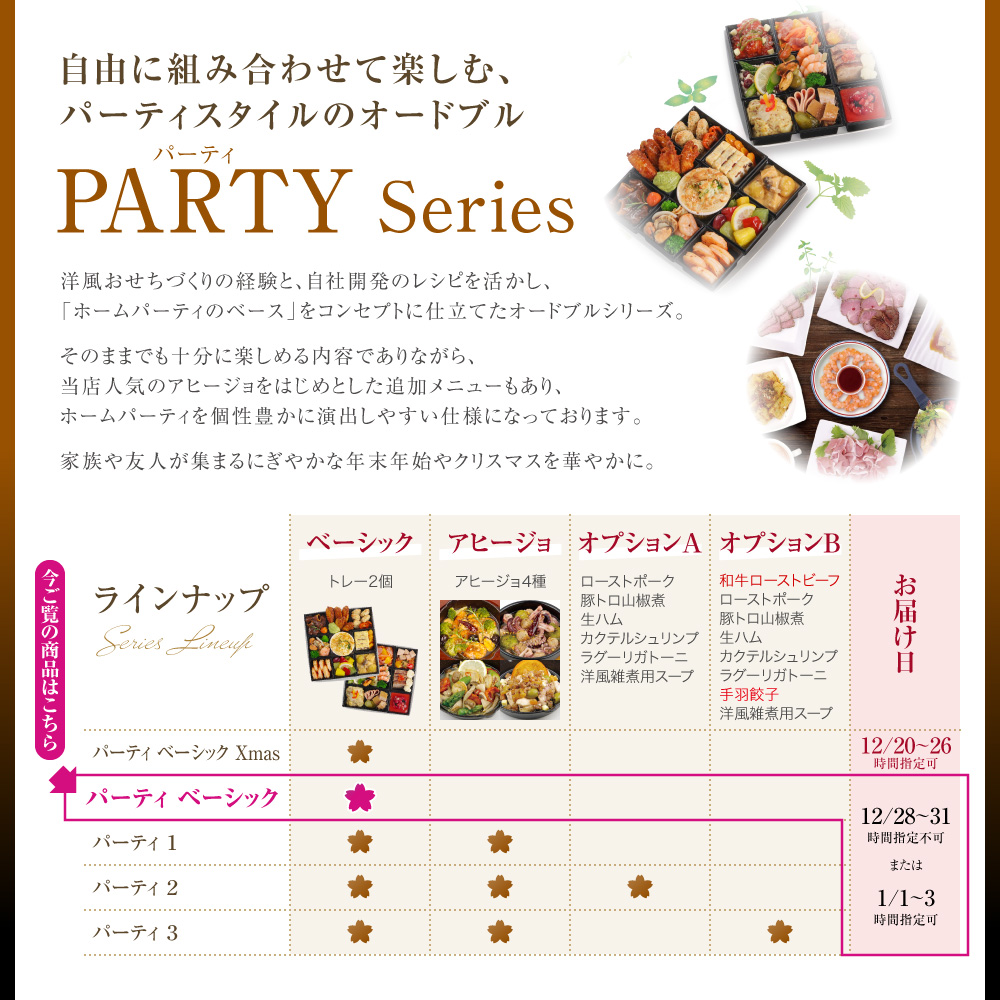おせち 2027 洋風 二段 ビストロおせち 「パーティ ベーシック」  4〜6人前 全26品 紙トレー入り 冷凍 オードブル おせち料理 予約 通販 爆買 | ビストロおせち | 15