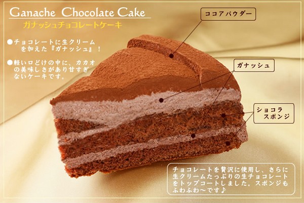 送料無料/北海道ガナッシュチョコケーキ 直径21cm/7号 : フード