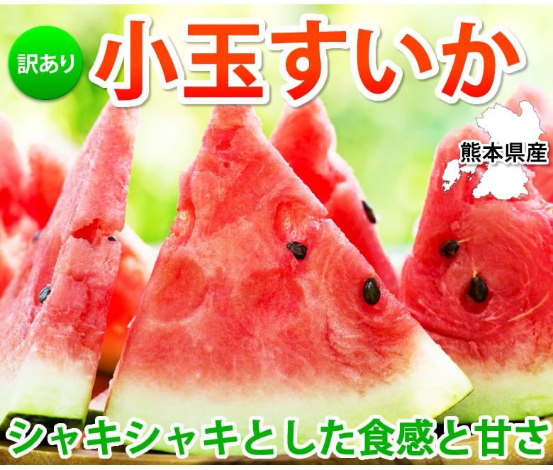 すいか 送料無料 訳あり 小玉すいか スイカ 2玉 約2〜2.5kg 熊本すいか