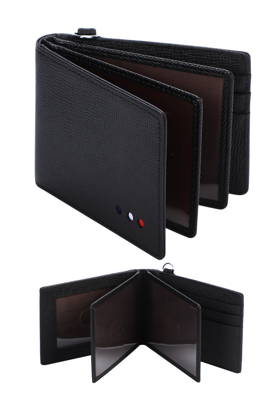 パスケース 定期入れ メンズ Dカン付き 9枚収納 免許証入れ 本革 二