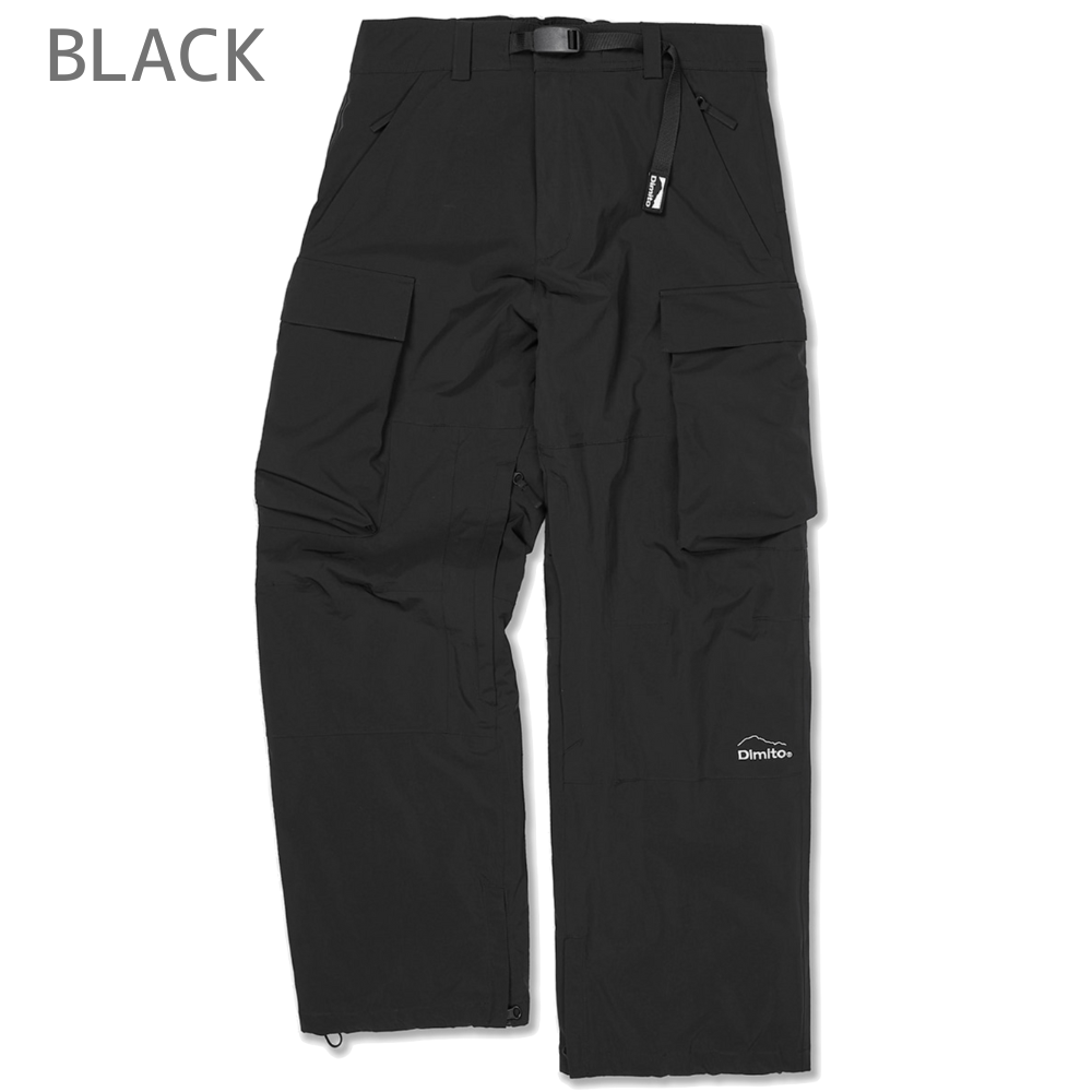 DIMITO VARIANT ES PANTS ポケット カーゴパンツ メンズ レディース キッズ ボトムス ズボン 秋冬 防水 防風 大きいサイズ アウトドア S M L XL 黒 送料無料