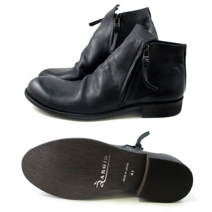 ARGIS ○○アルジス ブーツ サイドジップブーツ メンズ 12112 〔BLACK
