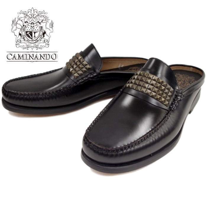 カミナンド CAMINANDO ROBERT 1728 ブラック Stud Loafer スタッズ