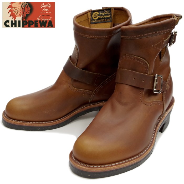 チペワ CHIPPEWA 1901M53 7-inch “Original” Engineer Boots ［TAN 