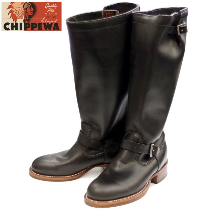 チペワ CHIPPEWA 4578BLK 17-inch “Original” Engineer Boots ［BLACK］ オリジナル ロング  エンジニアブーツ