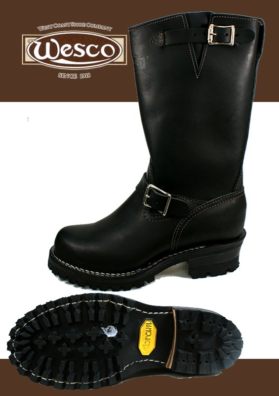 WESCO ウエスコ エンジニアブーツ 7700100 ブラック 8 1/2 WESCO（ファッション） ウェスコ Wesco #7700100 エンジニア