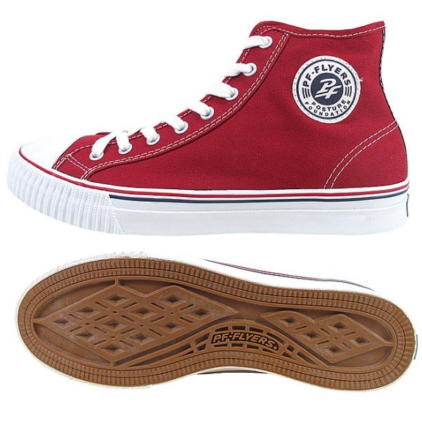 未使用　P.F. Flyers ピーエフフライヤーズ　レザースニーカー PF FLYERS ピーエフフライヤーズ PFフライヤーズ ハイカット