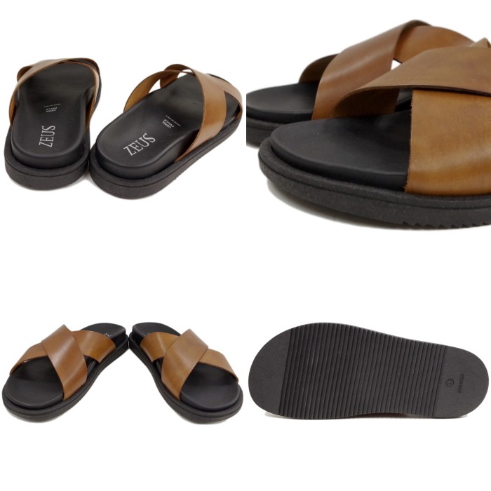 ZEUS ○○ゼウス 1733 ストラップサンダル レザーサンダル メンズ