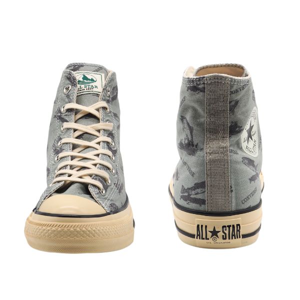 コンバース オールスター US ハンティング HI アウトドア 犬 魚 CONVERSE コンバース スニーカー メンズ 靴 ハイカット 白