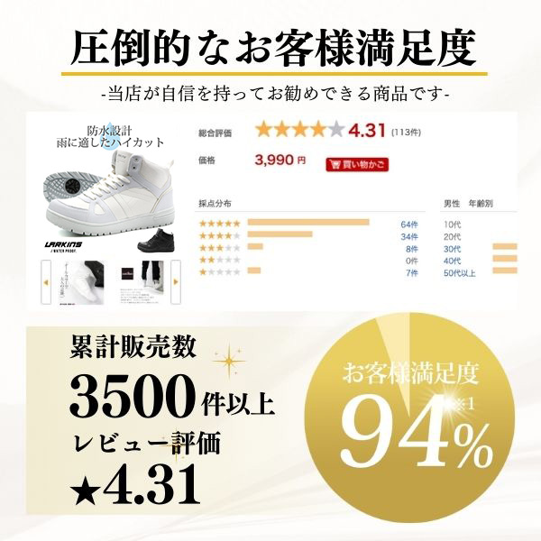 スニーカー メンズ ハイカット 靴 黒 白 ブラック ホワイト 防水