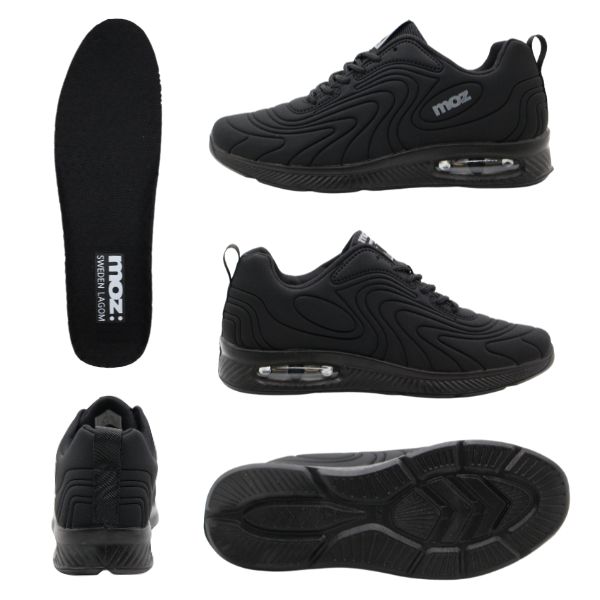 moz（モズ） スニーカー メンズ 靴 黒 ブラック ネイビー ゴールド