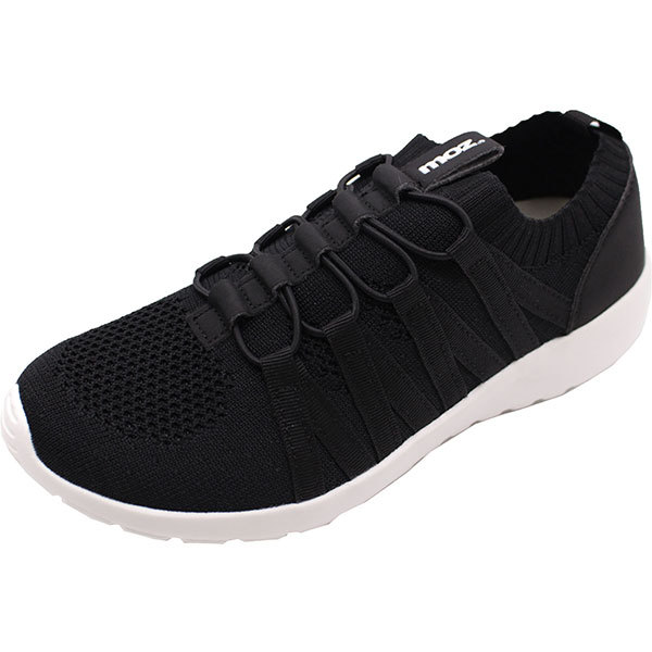 moz（モズ） スリッポン スニーカー レディース 靴 黒 ブラック ピンク