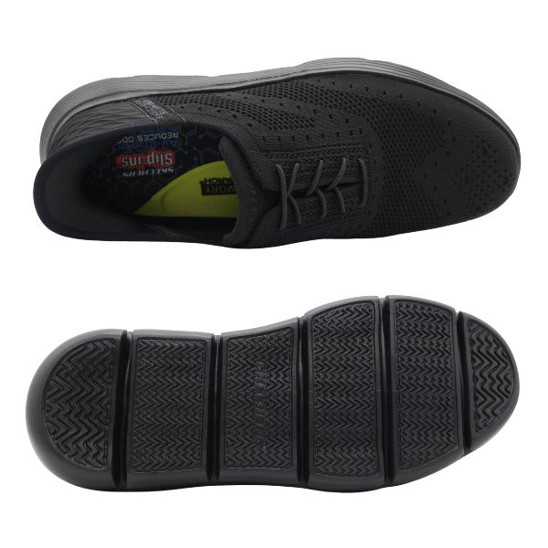 SKECHERS（スケッチャーズ） スニーカー スリッポン メンズ 靴 黒