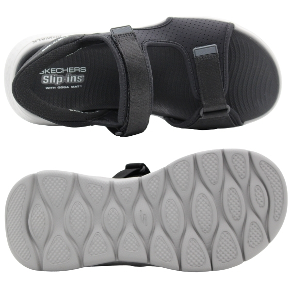 SKECHERS（スケッチャーズ） メンズ サンダル 靴 黒 ブラック オリーブ