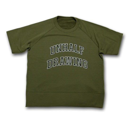 海千山千會 UNHALF DRAWING 【アンハーフ　ドローイング】 UNHALFDRAWING SWEAT HALF SLEEVE CALLEGE LOGO | バンザイペイント | 03