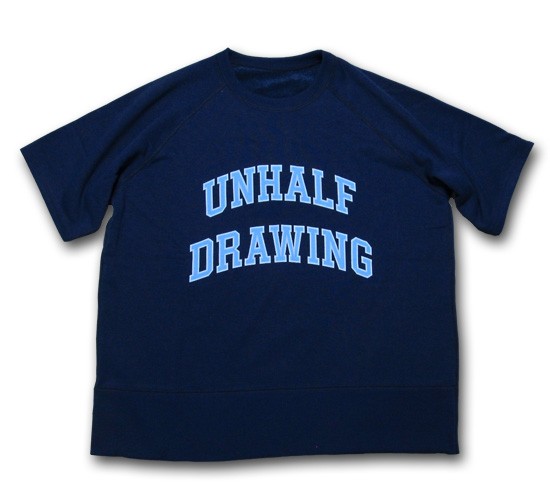 海千山千會 UNHALF DRAWING 【アンハーフ　ドローイング】 UNHALFDRAWING SWEAT HALF SLEEVE CALLEGE LOGO | バンザイペイント | 02