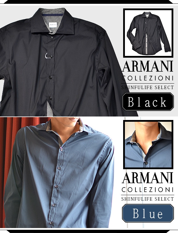 ARMANI COLLEZIONI アルマーニ ボタン シャツ 長袖 メンズ