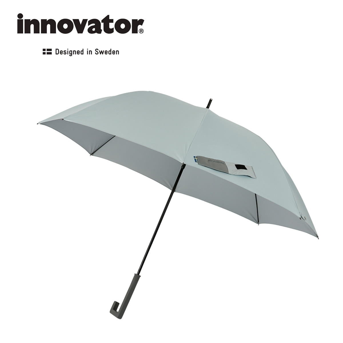 北欧 おしゃれ 大きい 長傘 メンズ 大判 雨傘 晴雨兼用 ジャンプ傘 ワンタッチ イノベーター シンプル かっこいい シルバー 黒 グレー｜fopviva-on-line｜02