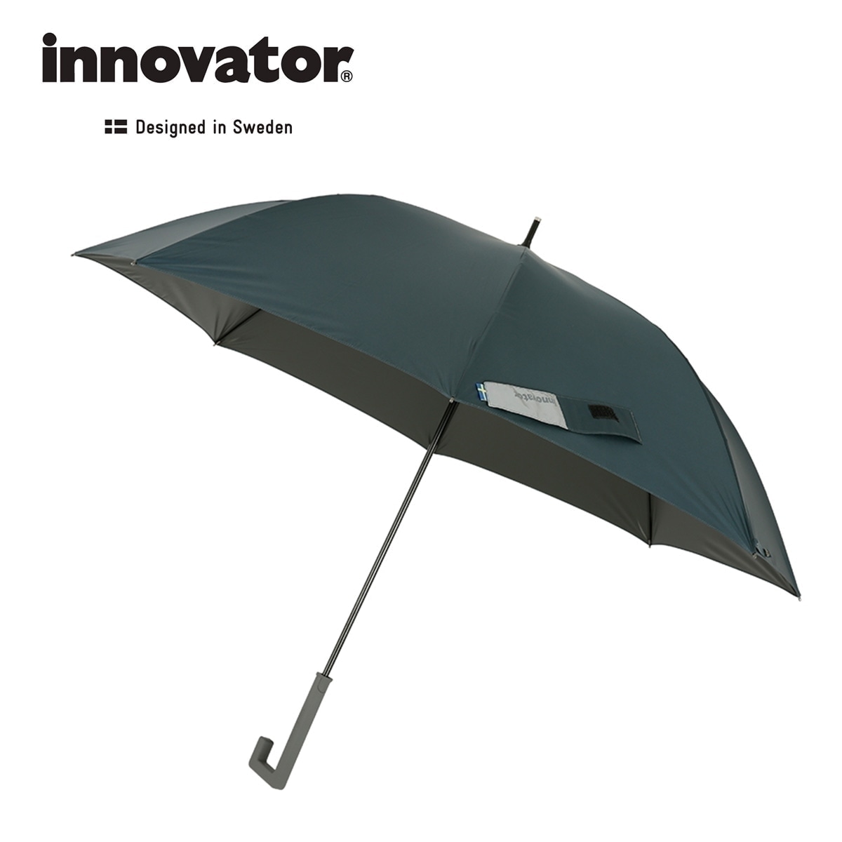 北欧 おしゃれ 大きい 長傘 メンズ 大判 雨傘 晴雨兼用 ジャンプ傘 ワンタッチ イノベーター シンプル かっこいい シルバー 黒 グレー｜fopviva-on-line｜05