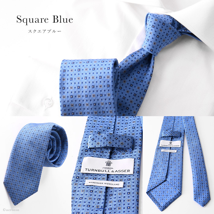 ターンブル＆アッサー（TURNBULL&ASSER） シルク ネクタイ スクエア 柄