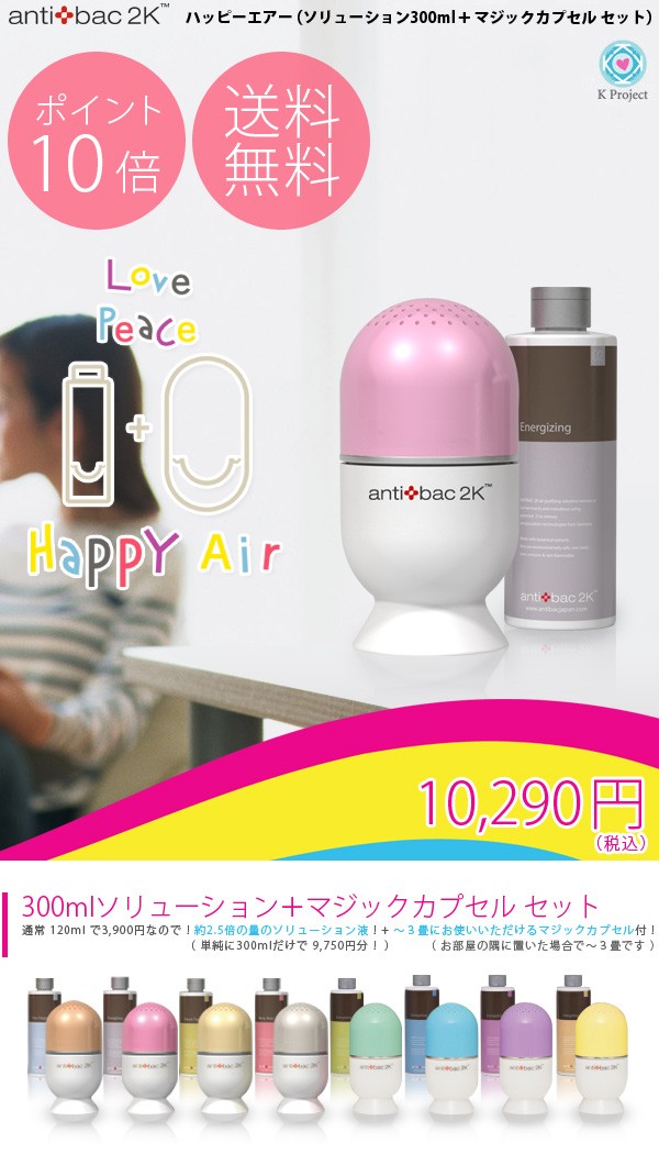 ハッピーエアー （happyair） 空気洗浄機（空気清浄機） 約３畳用 アンティバック