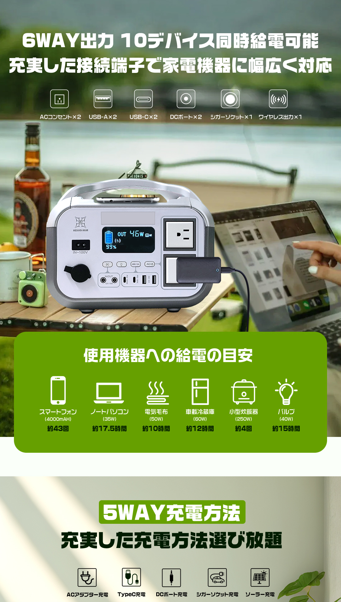 発電機・ポータブル電源 sai ポータブル電源-DaranEner| 300W 268.8Wh – DaranEner
