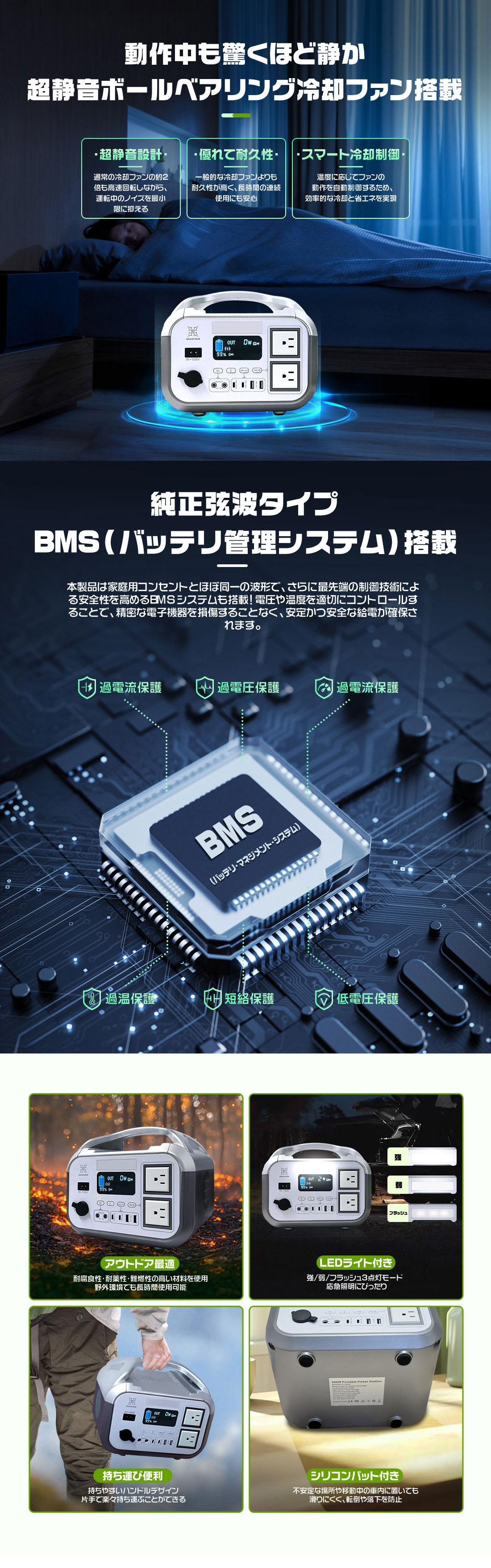 ポータブル電源576Wh AC710W+120Wソーラーパネル セット/単品選択可 ポータブル電源576Wh AC710W+120Wソーラーパネル セット/単品選択可