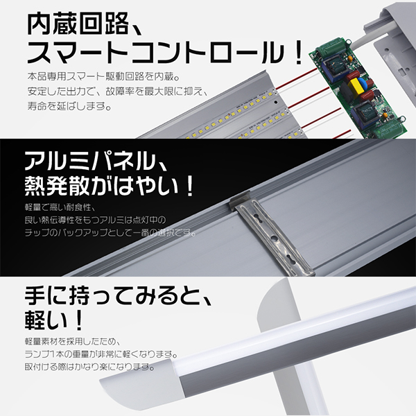 2本セット シーリングライト LEDライト 50W 9800LM 5灯相当 LED照明 天井照明 led蛍光灯 ledベースライト 器具一体型 直付 独自6G保証 2年保証 | ブランド登録なし | 11