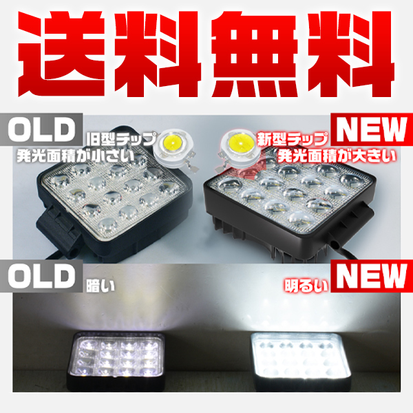 買えば買うほどお得 LED作業灯 広角狭角 led ワークライト 防水 8-60V 投光器 PMMAレンズ採用 48W 6000lm 30%UP 拡散集光 送料無 2年保証 1個-10個c/d 関連画像1