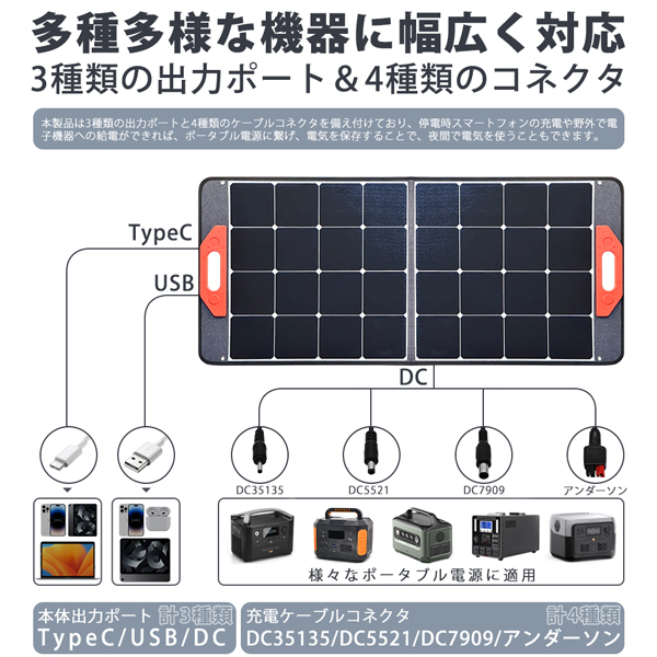 【セット販売】5年安心保証 ポータブル電源 576Wh/610W＋ソーラーパネル 100W リン酸鉄 長寿命 バックアップ電源 急速充電 小型 キャンプ｜force4future｜07