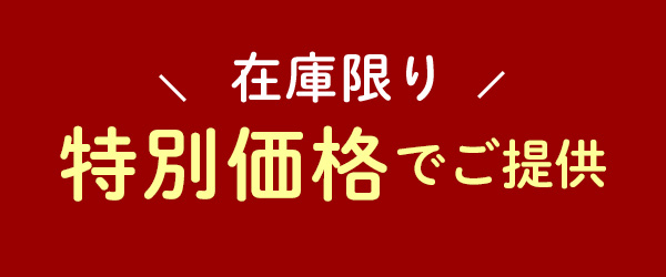 在庫限り 特別価格でご提供